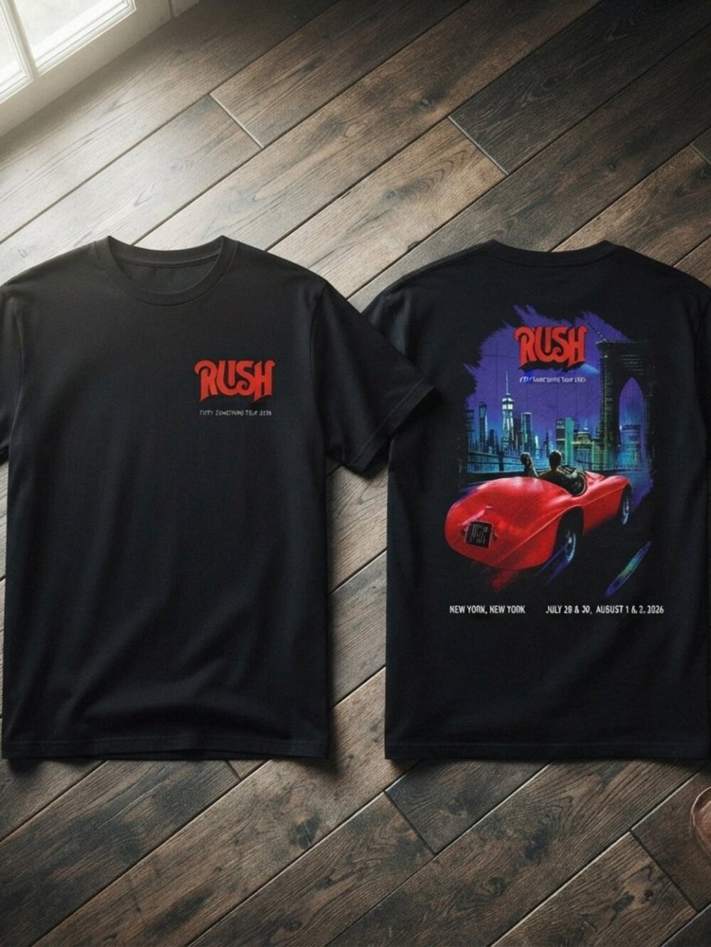 Rush New York 2026 Tour Vintage Rock Band Black T-Shirt